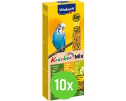 10x Vitakraft Trio Mix Kruiden/Paprika-Sesam/Banaan-Kiwi/Citruskräcker Parkiet 3 in 1