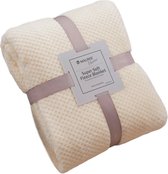 Malinsi Fleece Deken - Wit - Dekentje - Plaid - 150 x 200 - Fleecedeken - Cadeau voor Man & Vrouw