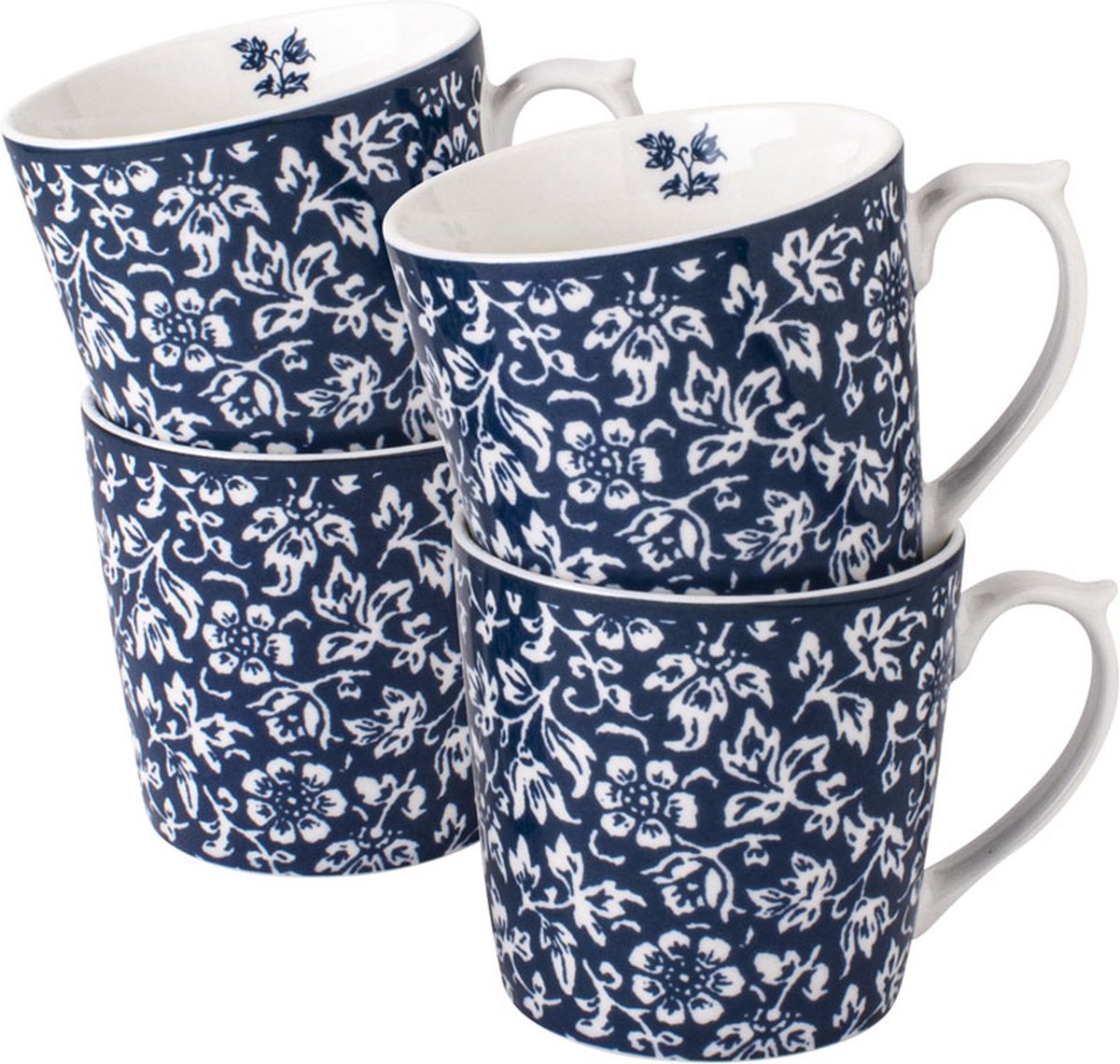 Laura Ashley Blueprint Collectables Mokken set van 4 - Sweet Alyssum - 32 cl.