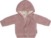 Baby's Only Cardigan avec capuche teddy Soul - Vieux Rose - 56 - 100% coton écologique - GOTS