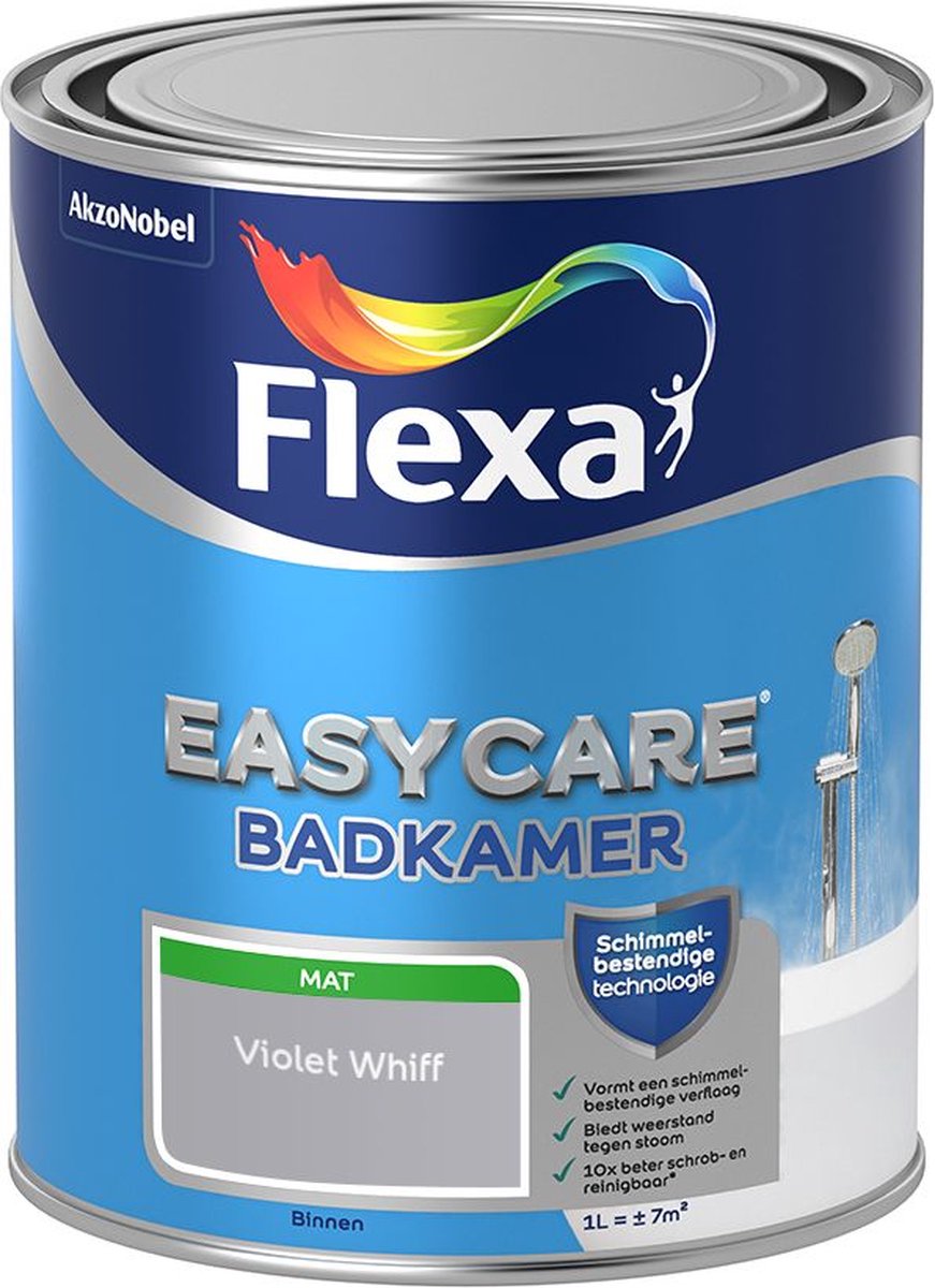 Flexa Easycare - Muurverf Badkamer - Mat - Violet Whiff - 1 liter