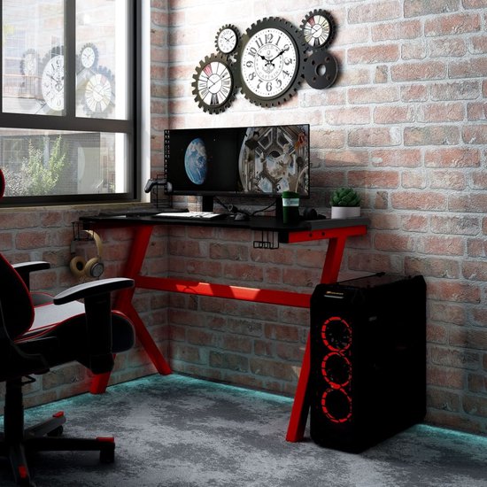 Klein kantoorbureau 120x60cm ProLine Style - Zwart - Lichtgrijs -Pro Office