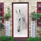 Deurposter paard - deursticker - paardenhoofd - poster - sticker - koelkast - muur - kinderkamer - decor - zelfklevend - 77 x 200 cm