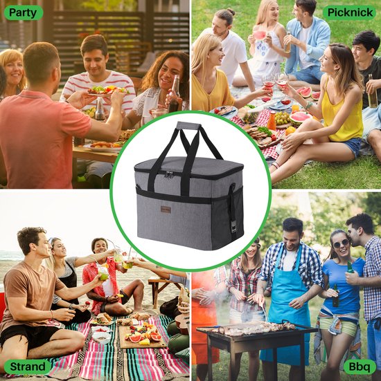 Sac isotherme 4 couches Packaway - Lunch Bag 30 litres - Grijs