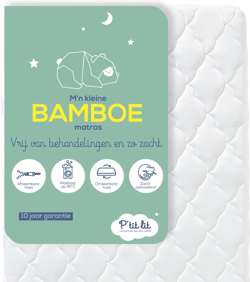 Bamboe Baby Matras - 70x140 cm - Zachte en Absorberend Viscose - Vrij van Chemische Behandelingen - Oeko-Tex® - EU-product