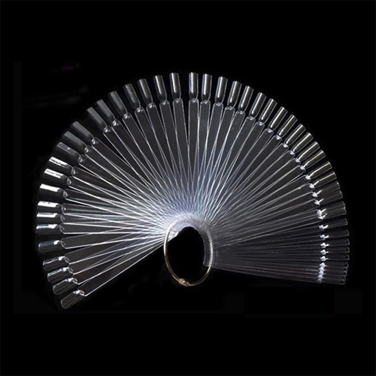 Goedkoopste DW4Trading Nagellak Kleuren Waaier - Nagel Display - Set van 50 Stuks Op Ring - Transparant