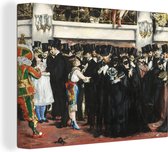 Tableau sur toile Bal masqué à l'opéra - Edouard Manet - 40x30 cm - Décoration murale