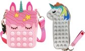 Fidget Toys - tas - fidget - Unicorn speelgoed - etui voor je pennen op school - eenhoorn speelgoed - pennenzak