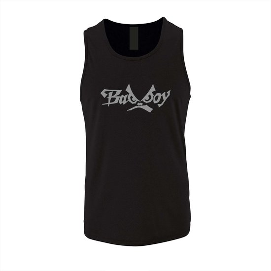Zwarte Tanktop met “ BadBoy “ print Zilver Size S