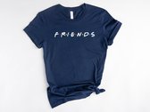 Lykke  Friends T shirt | Friends | Unisex T-shirt | Heren & Dames | Navy | Maat XL