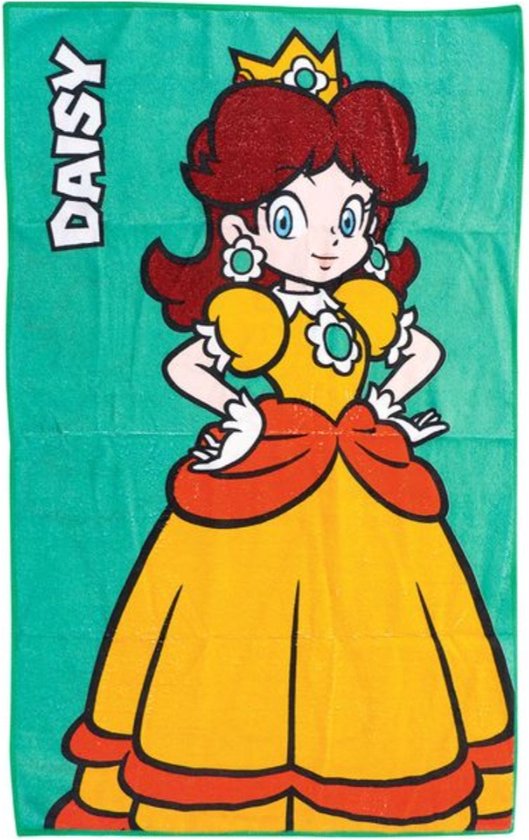 Strandlaken Nintendo Super Mario Prinses Daisy - Groen / Multicolor - Handdoek - 50 cm x 80 cm
