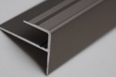 Aluminium F-vorm trapprofiel voor laminaat - inox - 8mm X 120cm x ( set van 15 stuks )  Trapneuzen, Hoekprofielen