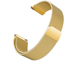 Bandje geschikt voor LG Watch Style / TicWatch C2 - Goud Milanese Band