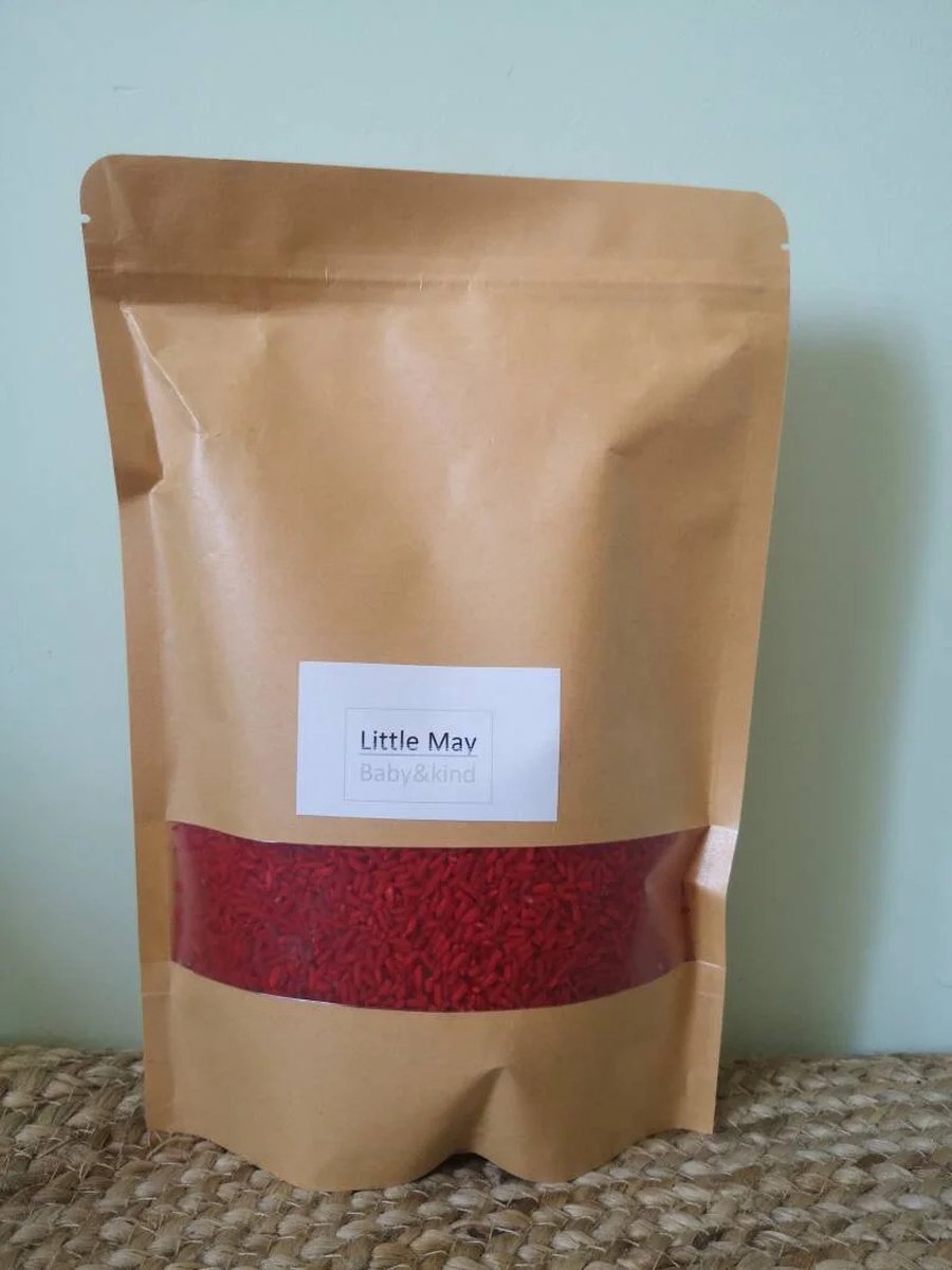 Gekleurde rijst | Rood | 500 gram | Sensorisch speelmateriaal