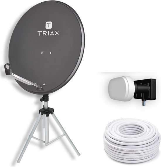 Antenne parabolique Triax 64cm Grijs Foncé + 4.3 ° DUO LNB simple (Canal  Digitaal Ready) | bol