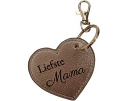 Sleutelhanger hart - Liefste mama - RosÃ©goud