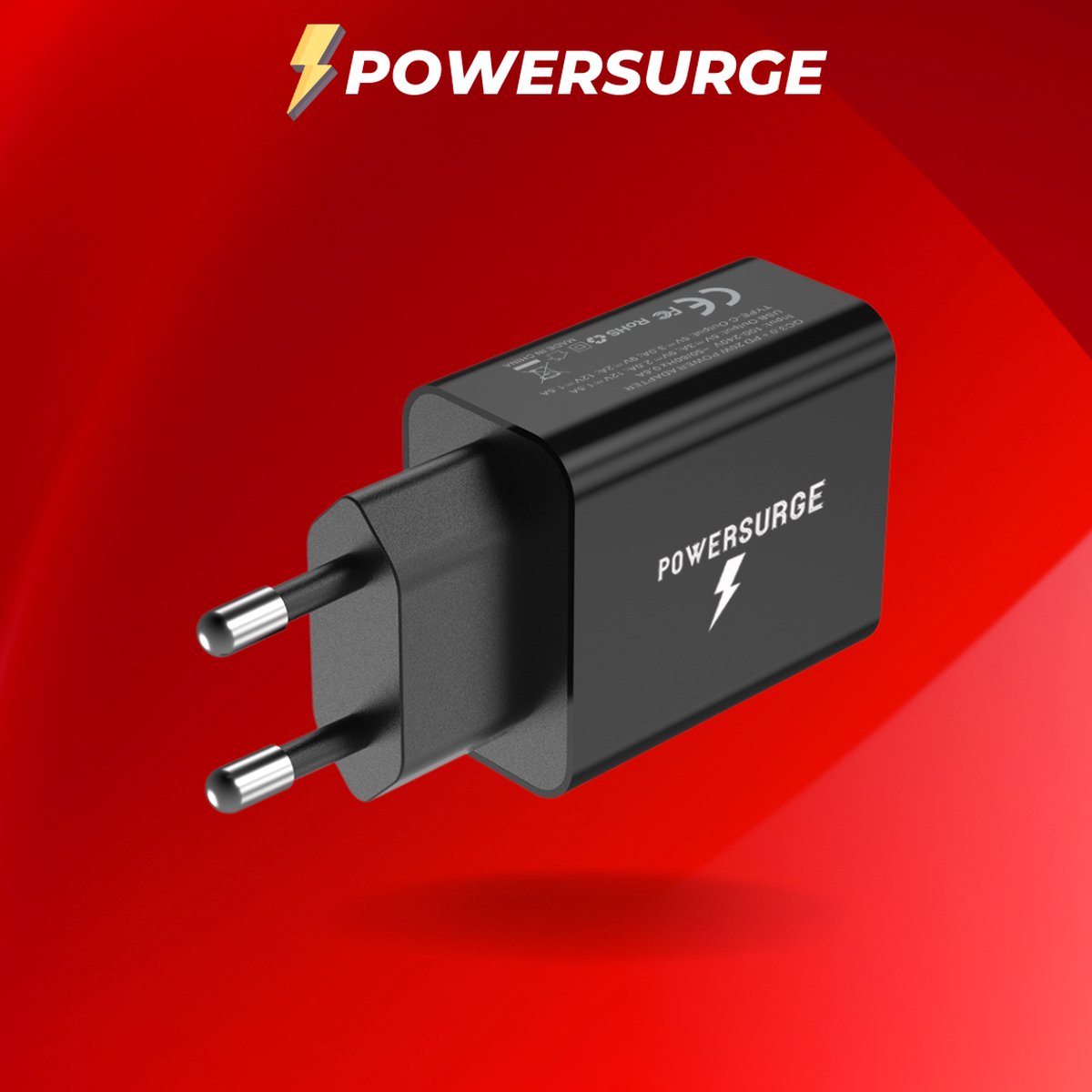 PowerSurge - Oplaadadapter- USB-A - USB-C - Twee toestellen samen