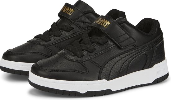 PUMA RBD Game Low AC+PS Unisex Sneakers - Black/TeamGold/White - Maat 31
