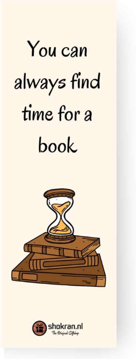 Boekenlegger – You can always find Time…- Milieuvriendelijk Papier
