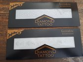 Diamond Tattoo - Glitterline -  Afmeting 18.5 x 1.5 cm - Voordeelset van 2 stuks