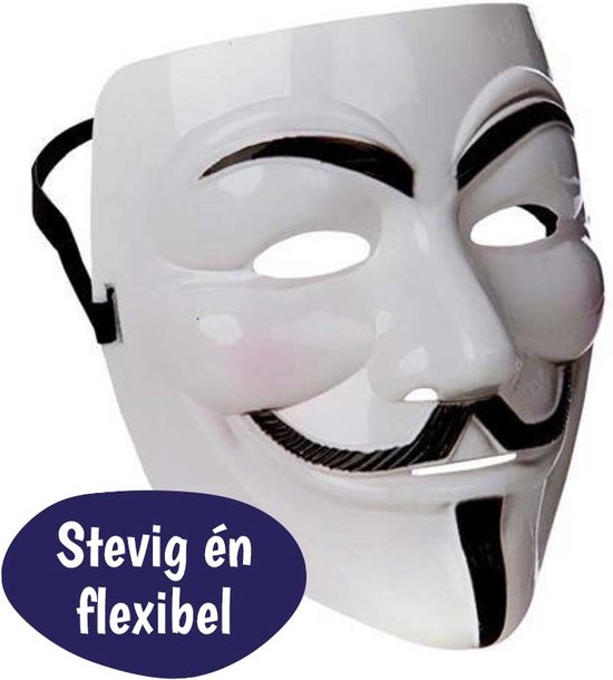 Anonymous Masker - Wit - 1 Stuk - Verkleedmasker | bol.com