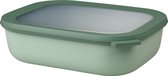Mepal – Multi bol Mag rectangulaire 2000 ml – Passe au congélateur, micro-ondes et lave-vaisselle – Sauge nordique – Convient comme récipient de préparation de repas