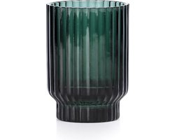 XLBoom Volta Vaas - Glas - Voor Binnen - Groen - 9 × 9 × 13 cm