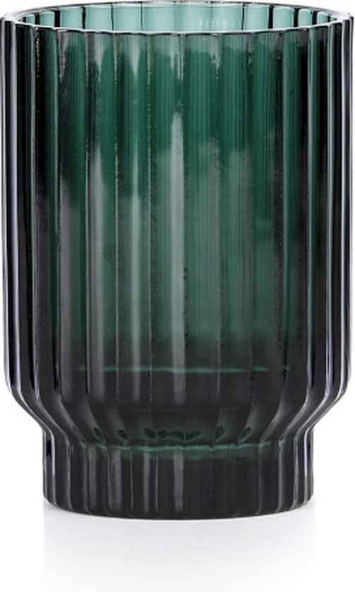 XLBoom Volta Vaas - Glas - Voor Binnen - Groen - 9 × 9 × 13 cm