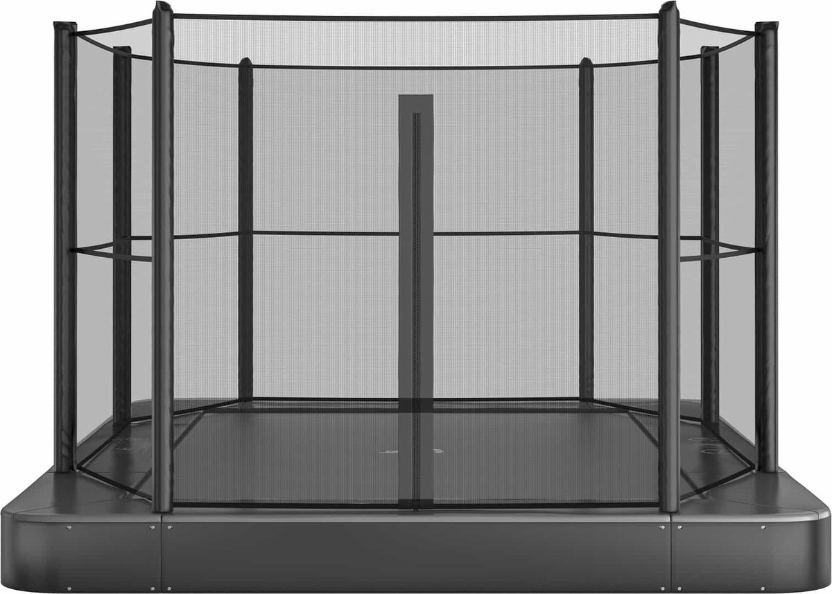 Akrobat Primus Flat To The Ground Trampoline - 305 x 183 cm - Antraciet