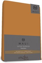 Maui - Van Dem -  satijn hoeslaken de luxe 90 x 220 cm cognac