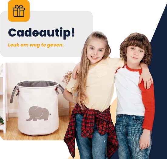 MIRO® Wasmand - Kinder Speelgoed Opbergmand - Babykamer & Kinderkamer - Speelgoedmand - Opvouwbaar - Olifant — afbeelding 3