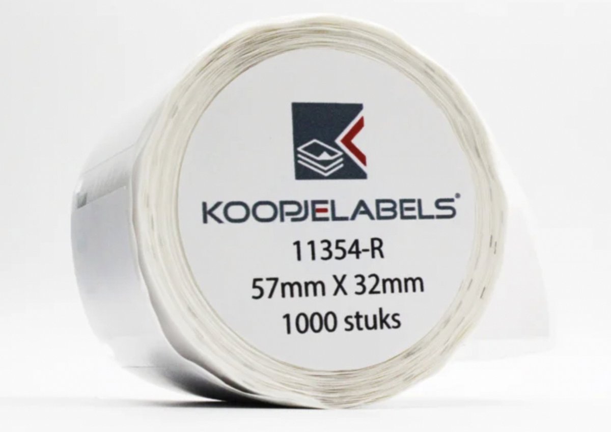 Koopjelabels® | Dymo 11354 / S0722540 compatible multifunctionele verwijderbare labels, 57 x 32mm 1000 labels per rol verwijderbaar