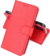 Zakelijke Book Case Telefoonhoesje - Portemonnee Hoesje - Geschikt voor iPhone 14 - Rood