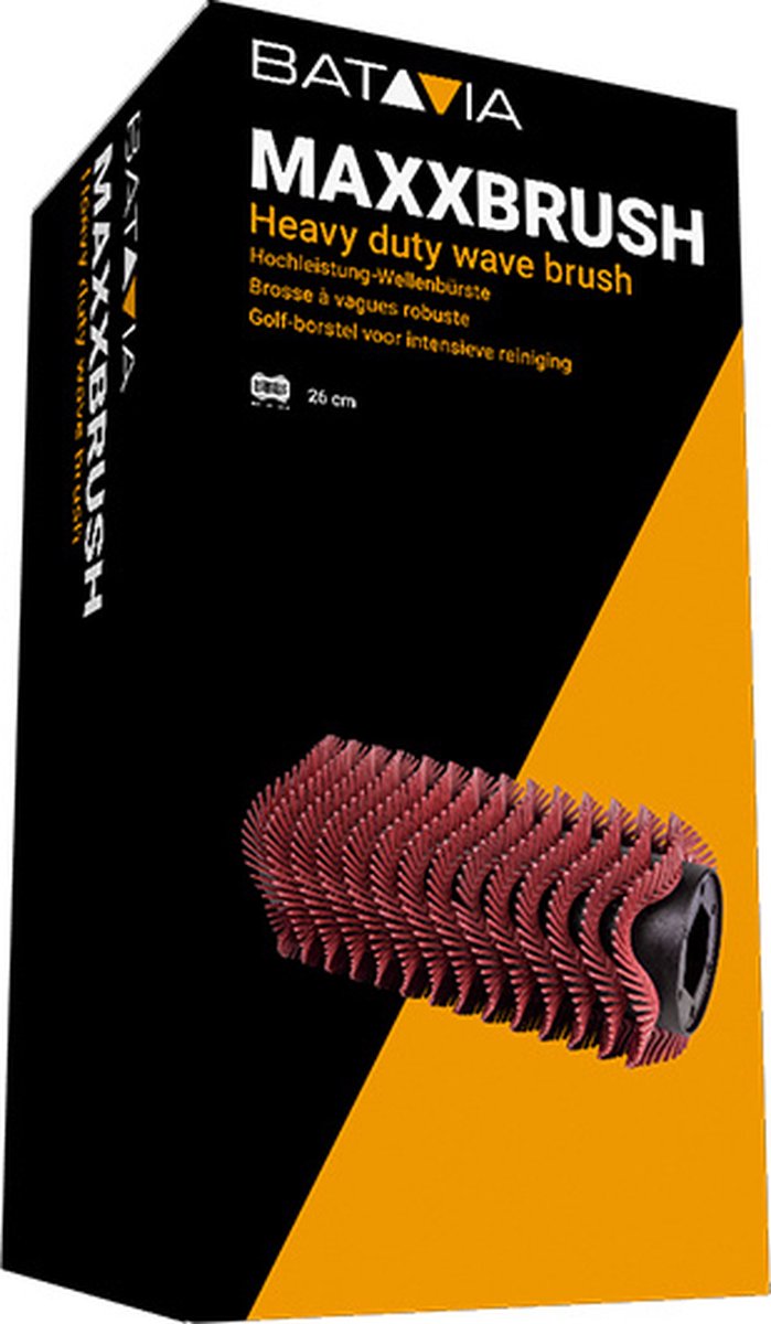 Batavia Maxbrush rode heavy duty nylon/metaal borstel - Geschikt voor chemisch reinigen, geen water nodig - Beschadigd uw oppervlak niet - Maxxbrush® van Batavia — afbeelding 4