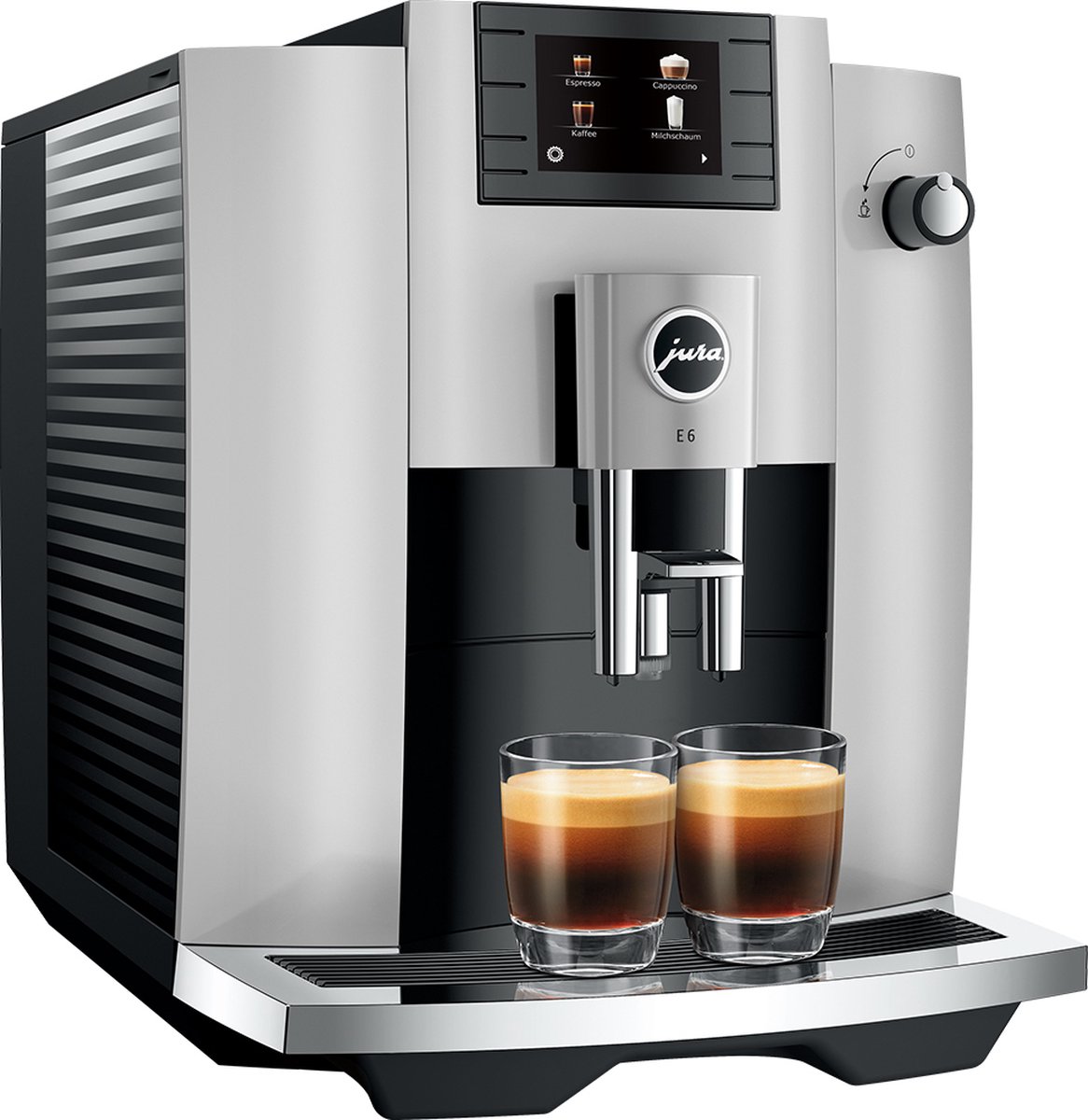 JURA E6 Platina Volautomatische Koffiemachine met Bonen - afbeelding 2