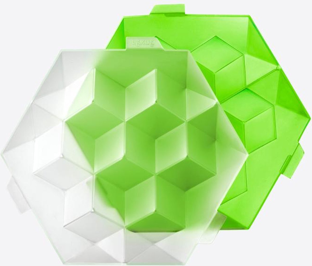 Lekue Icecube Tray 7 Extra Grote IJsblokken Groen