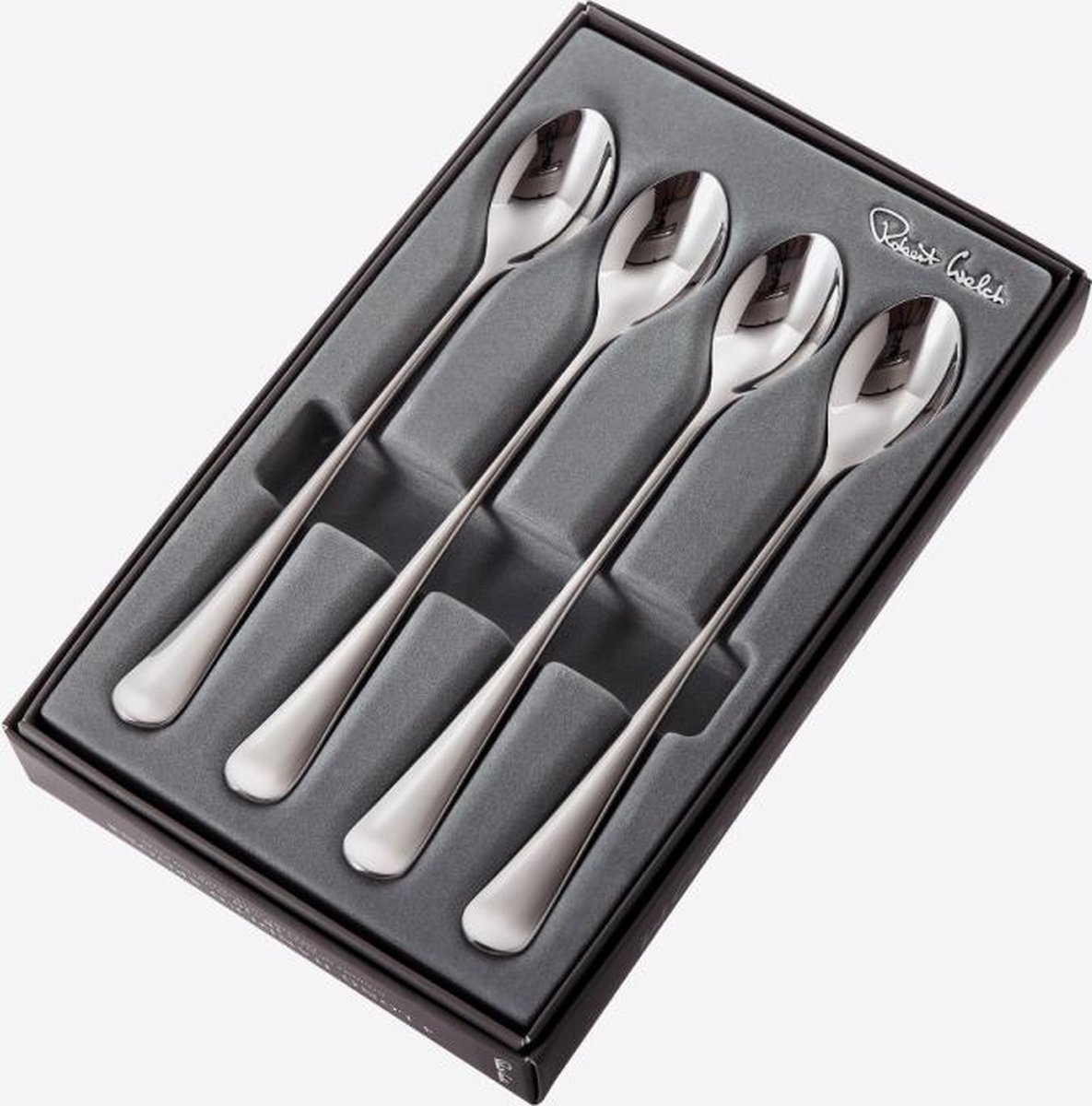 Robert Welch Radford set van 4 lange lepels uit rvs 21cm