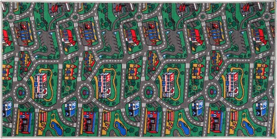 Carpet City & Boerderij Speelkleed - Speelmat 100x200 cm - Dubbelzijdig - Vloerkleed Kinderkamer - Antislip Speeltapijt - Verkeerskleed - Cadeau van Carpet City — afbeelding 5