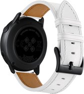 YONO Leer Bandje 22mm - Horlogebandje geschikt voor Samsung Galaxy Watch 46mm / 3 (45mm) / Gear s3 - Polar Vantage M2 / Grit X - Huawei Watch GT 3 (pro) / 2 - Amazfit GTR - Wit