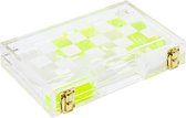Sunnylife - Games Lucite Travel Chess & Checkers - Acrylaat Kunststof - Multicolor