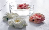 Fabulous Flowers - 3,0 sts drijvende roos roze Ø 15 cm - floating rose - drijvende bloem