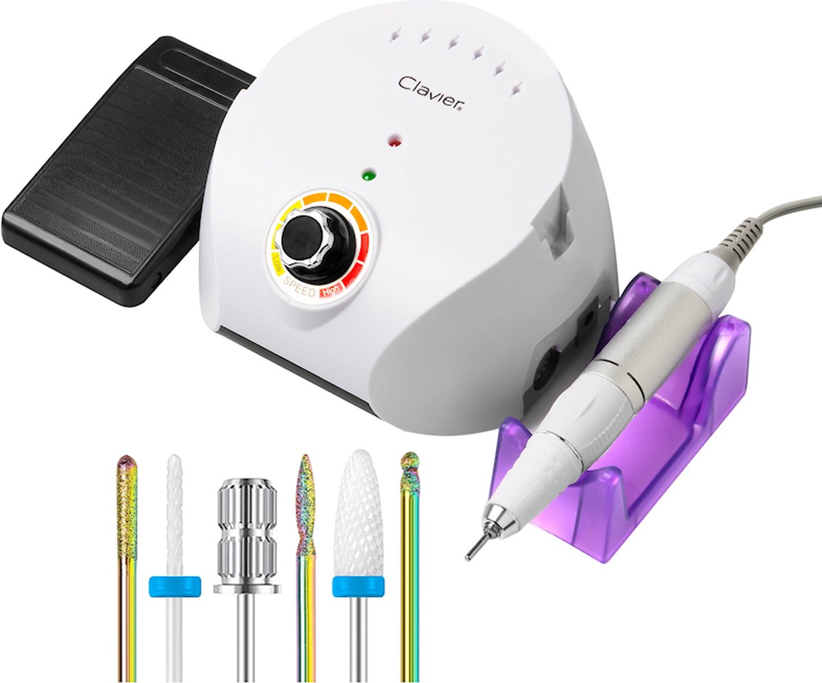 Clavier Nagelfrees Machine Voor Professionele Manicure & Pedicure 65W #FX600 WIT