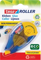 Tesa Roller navulbare lijmroller niet-permanent ecoLogo, ft 8,4 mm x 14 m, op blister 5 stuks