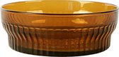 XLBoom - Bol LIMA Medium en verre strié - Ambre - Ø18 x h6,5cm