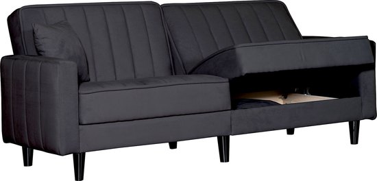 Canapé-lit Springcrest® Lisboa - Anthracite - 214x85x90 cm