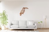 Warm - Geometrische Toekan - Big - Wanddecoratie - Lasergesneden - Geometrische dieren en vormen - Houten dieren - Muurdecoratie - Line art - Wall art