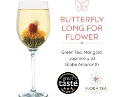Bloeiende theebloemen - Flora Tea Butterfly - set van 2