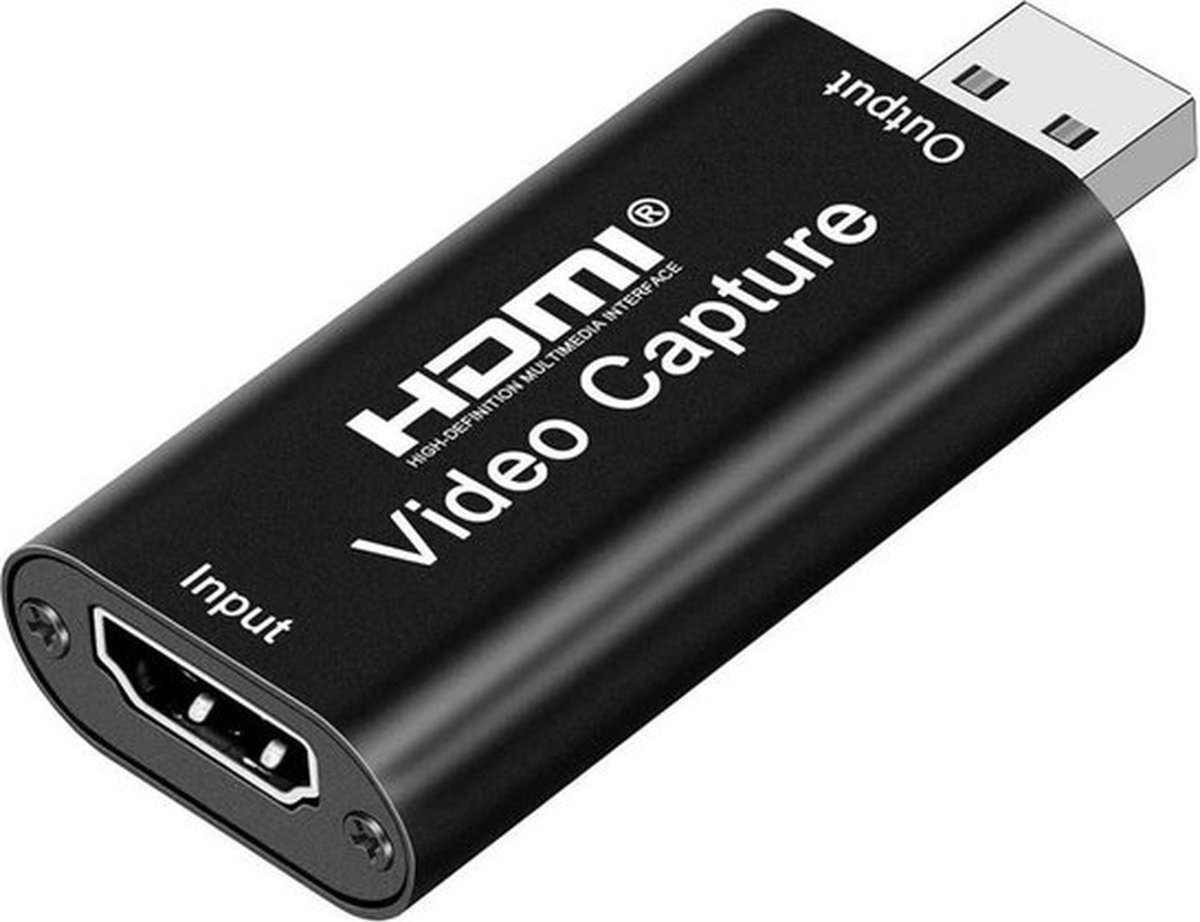 HDMI Capture Card – HDMI naar USB Video Capture – Capture Card voor Streamen, Opnemen en Gaming – Voor PC en Laptop
