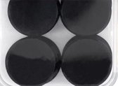 8x koelkast magneet zwart rond - 15 mm - magneten - no. 86584