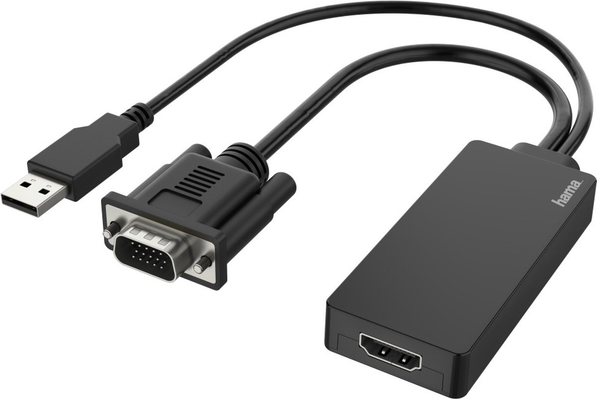HAMA 200342 Video-adapter VGA+ USB - HDMI